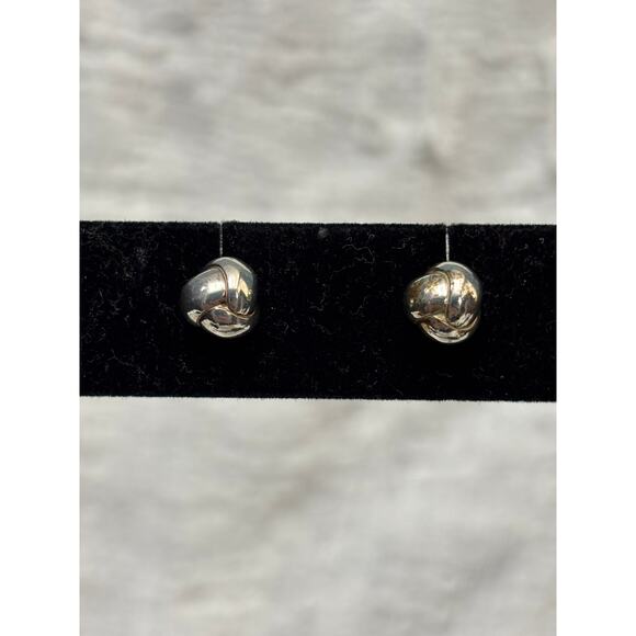 Tiffany & Co. Sterling Silver Love Knot Earrings #62359 - Picture 1 of 9